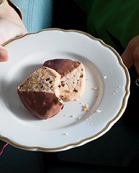 Milk chocolate-dipped hazelnut sandies