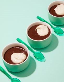 Milk chocolate malted pudding