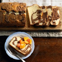 Milk chocolate marble loaf cake