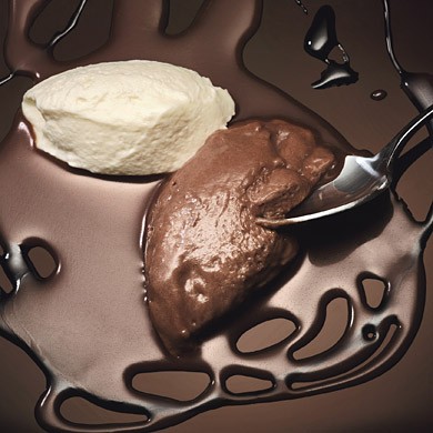 Milk chocolate mousse with Port ganache and whipped crème fraîche