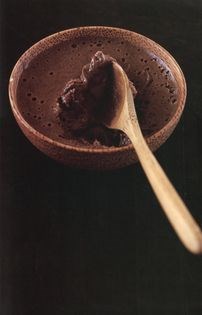 Milk chocolate mousse with salted butter caramel