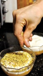 Milk pudding parfait (Mhalabiya)