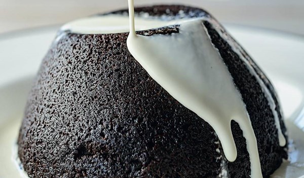 Milk stout and chocolate steamed pudding