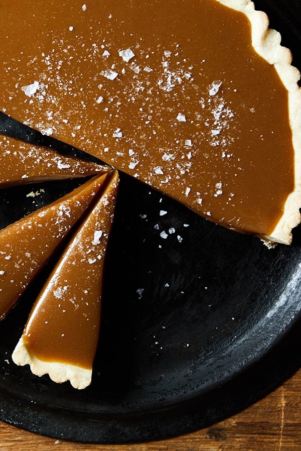 Milk stout caramel tart