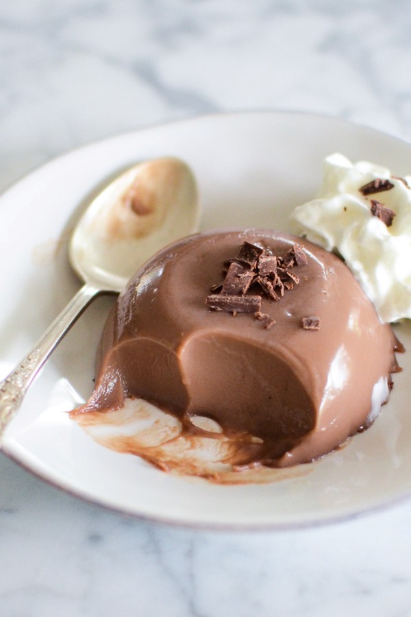 Milky chocolate panna cotta