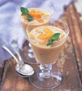 Milky orange dessert