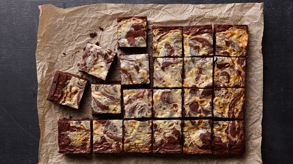 Milky swirl brownies