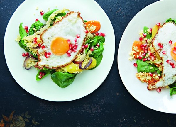 Millet, roast veggies, Pietro's egg