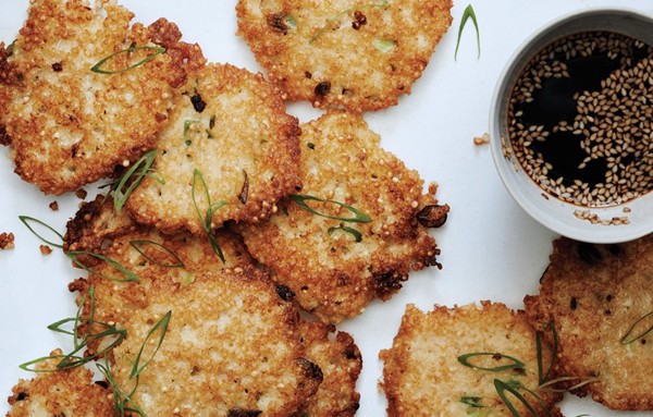 Millet-scallion pancakes