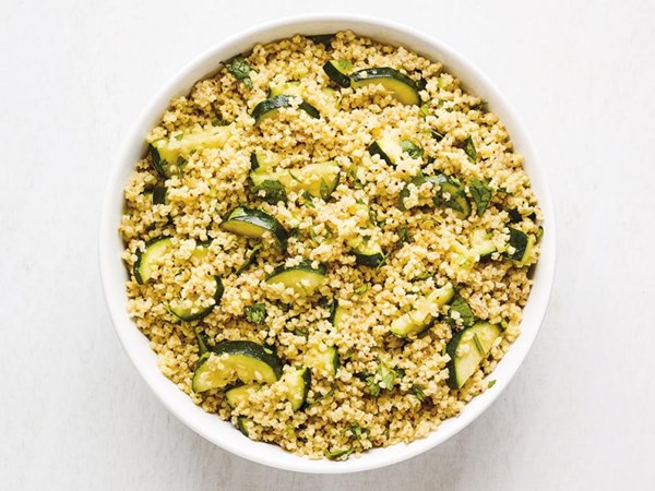 Millet with crushed zucchini