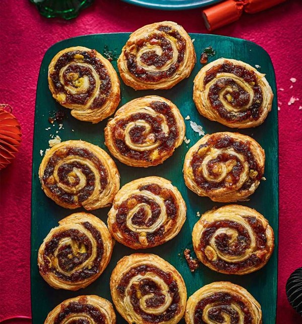 Mince pie marzipan pinwheels
