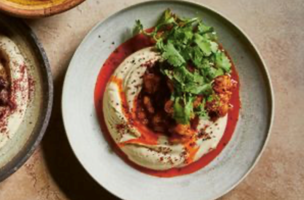 Minced prawn and coriander [hummus]