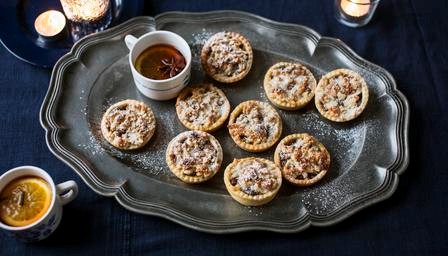 Mincemeat and orange feathered tarts