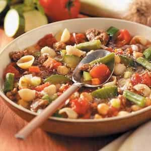 Minestrone with Italian sausage
