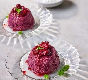 Mini apple & blackberry puddings