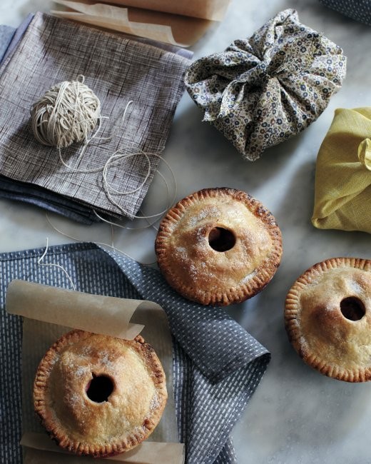Mini apple raspberry pies