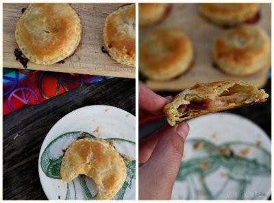 Mini baked Brie with tart cherry jam