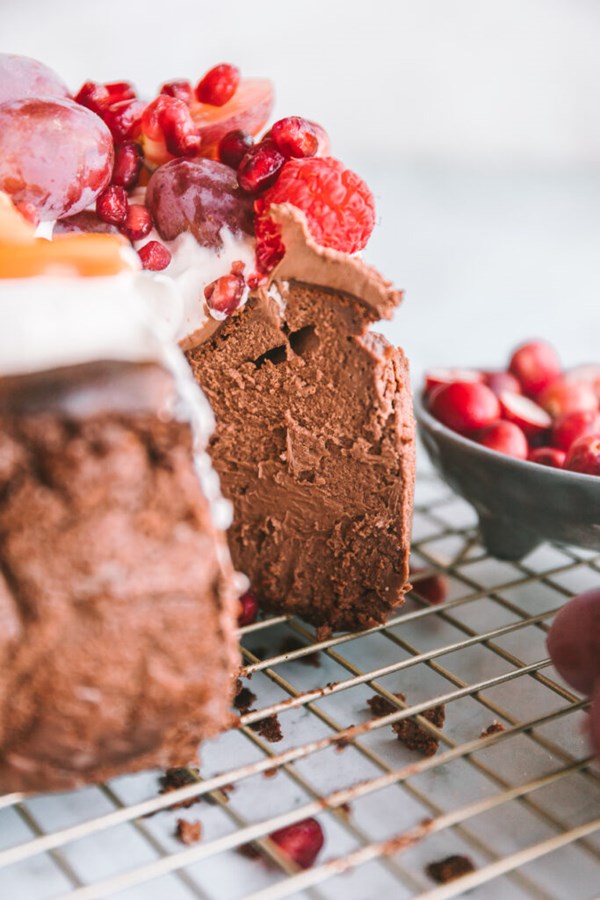 Mini burnt chocolate Basque cheesecake
