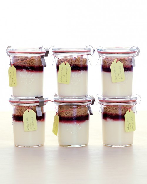 Mini cheese cake jars