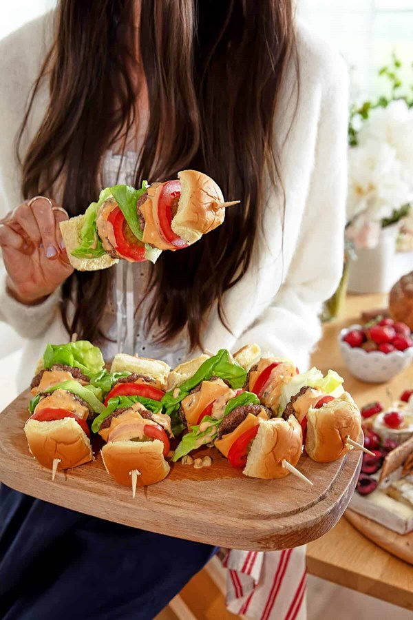 Mini cheeseburger slider bites