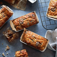Mini choc banana loaves
