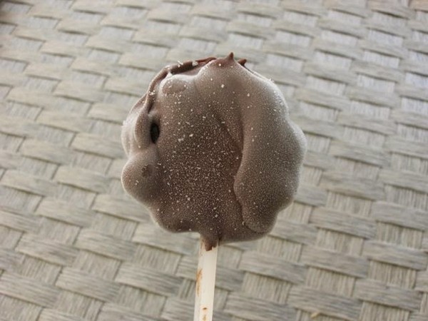 Mini chocolate ice pops