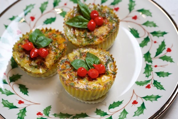 Mini Christmas frittatas