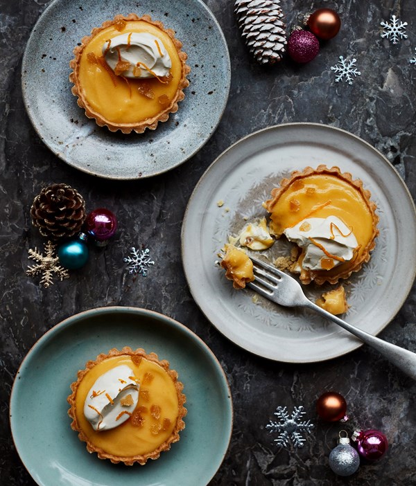 Mini clementine ginger tarts