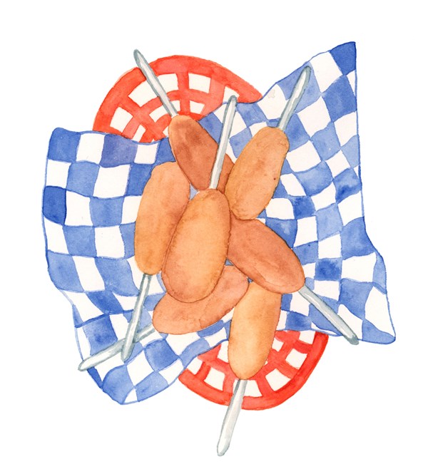 Mini corn dog bites