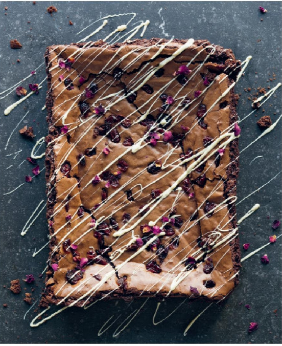 Mini cranberry brownies