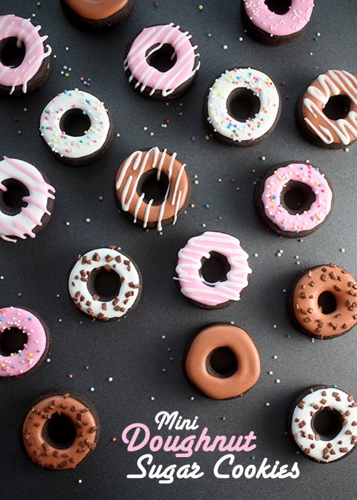 Mini doughnut sugar cookies