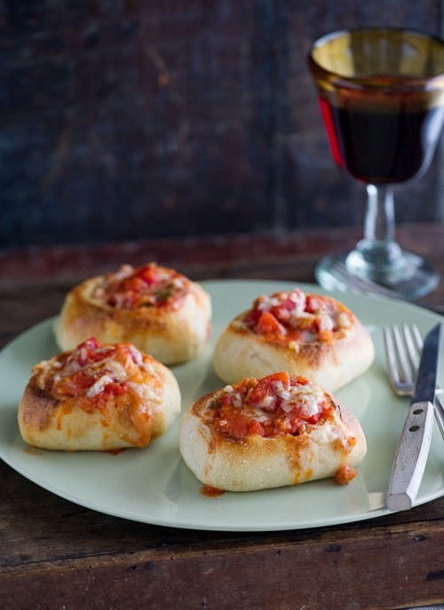 Mini garlic and mozzarella bread bowls