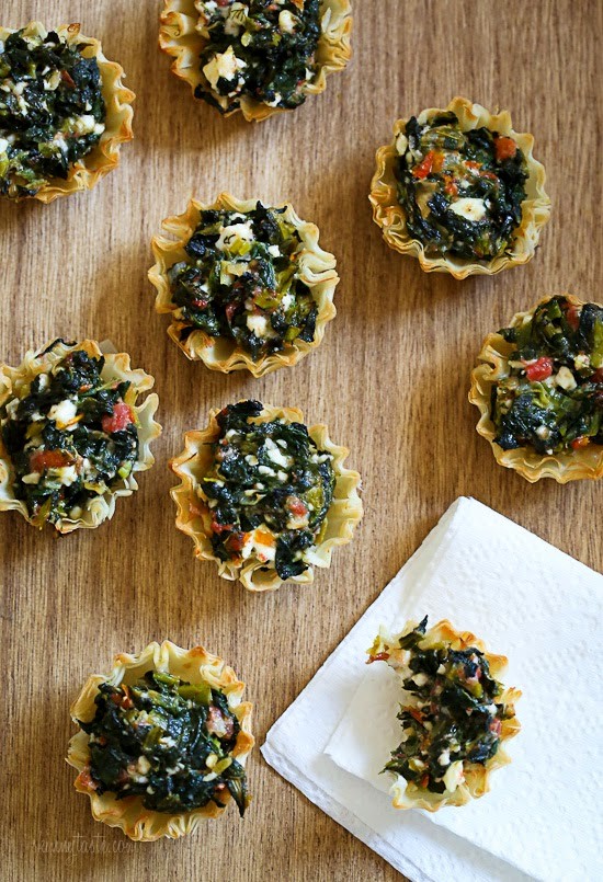 Mini Greek spinach pies