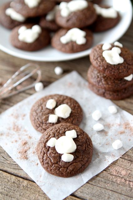 Mini hot cocoa cookies