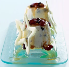 Mini iced Christmas puddings