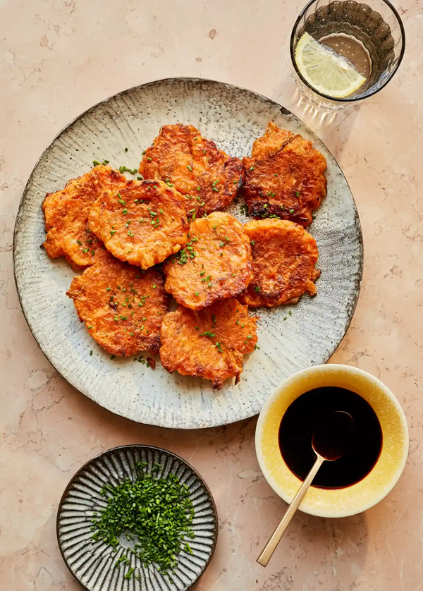 Mini kimchi pancakes