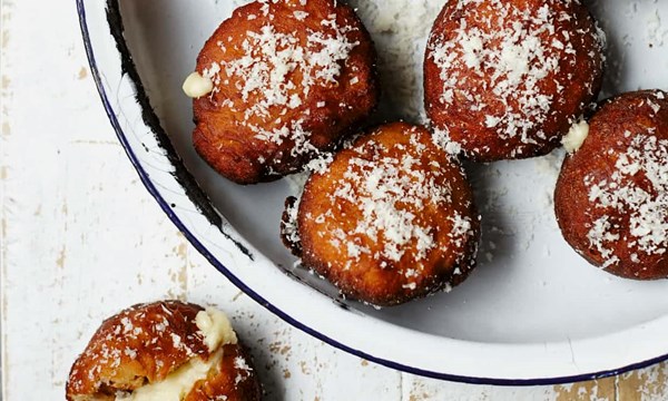 Mini Marmite-and-cheese doughnuts