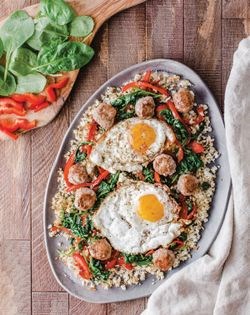 Mini meatball breakfast hash