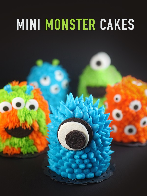 Mini monster cakes