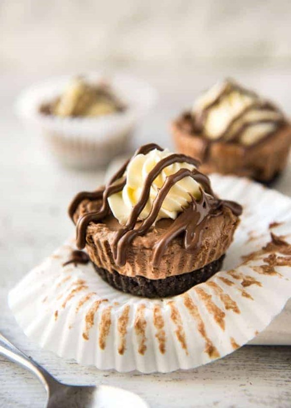 Mini no bake Nutella cheesecake