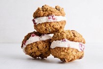 Mini oatmeal-cranberry whoopie pies