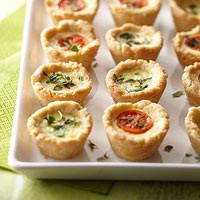 Mini party quiches
