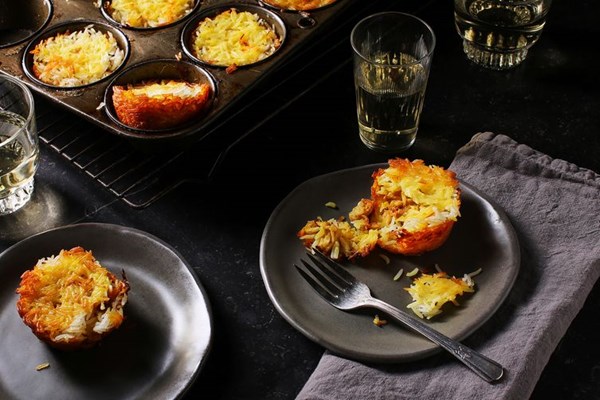 Mini Persian rice cakes (Tachin)