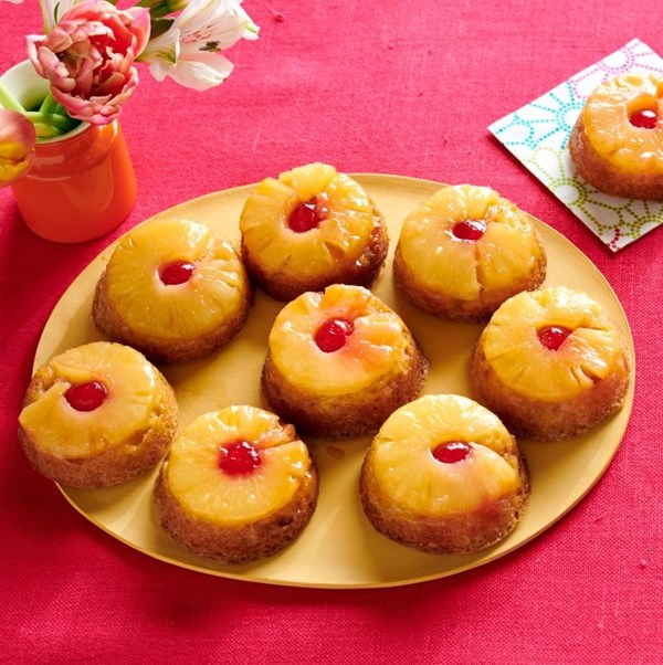 Mini pineapple upside-down cakes