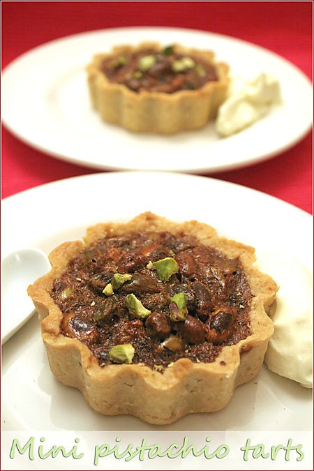 Mini pistachio tarts 