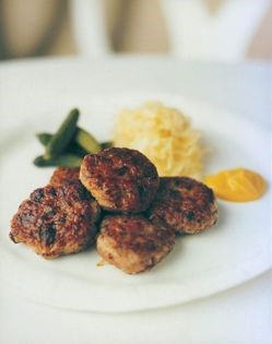 Mini pork and black pudding patties