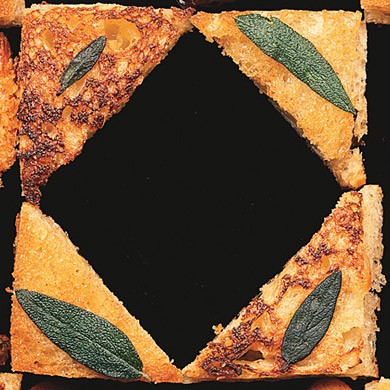 Mini sage-and-Fontina grilled cheese sandwiches