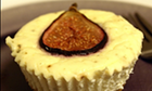 Mini savoury fig and rosemary cheesecakes