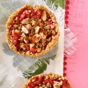 Mini strawberry-rhubarb pies