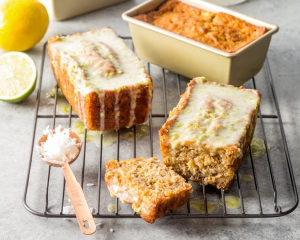 Mini tropical banana bread [citrus glaze]